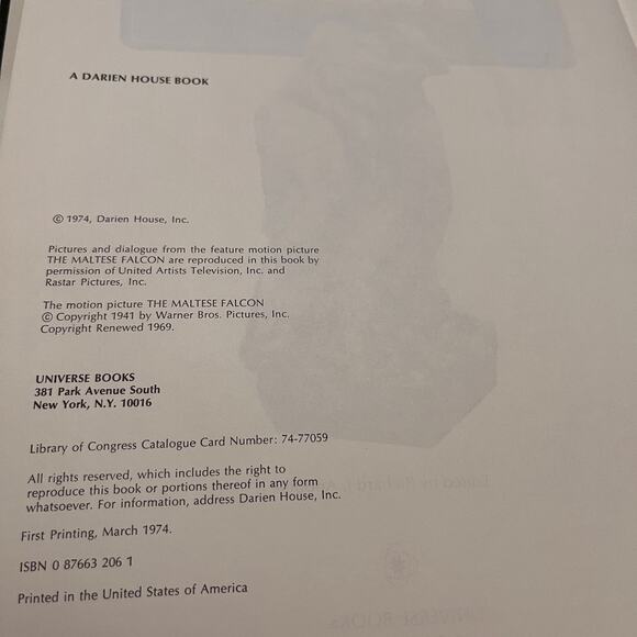 The Maltese Falcon 1974 Book - Picture 9 of 9